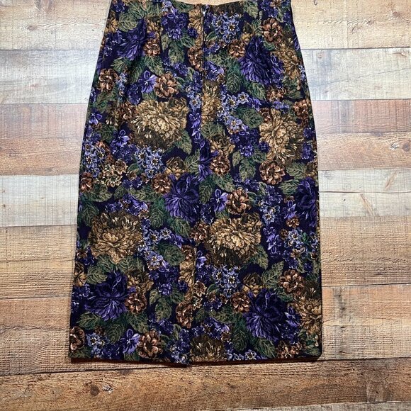Briggs New York Floral Maxi Skirt with Rear Slit size 16P - Picture 4 of 5